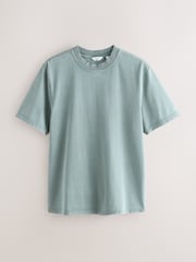 Grey Tie Dye/Green/Stone Regular Fit Heavyweight T-Shirts 3 Pack - Image 4 of 11