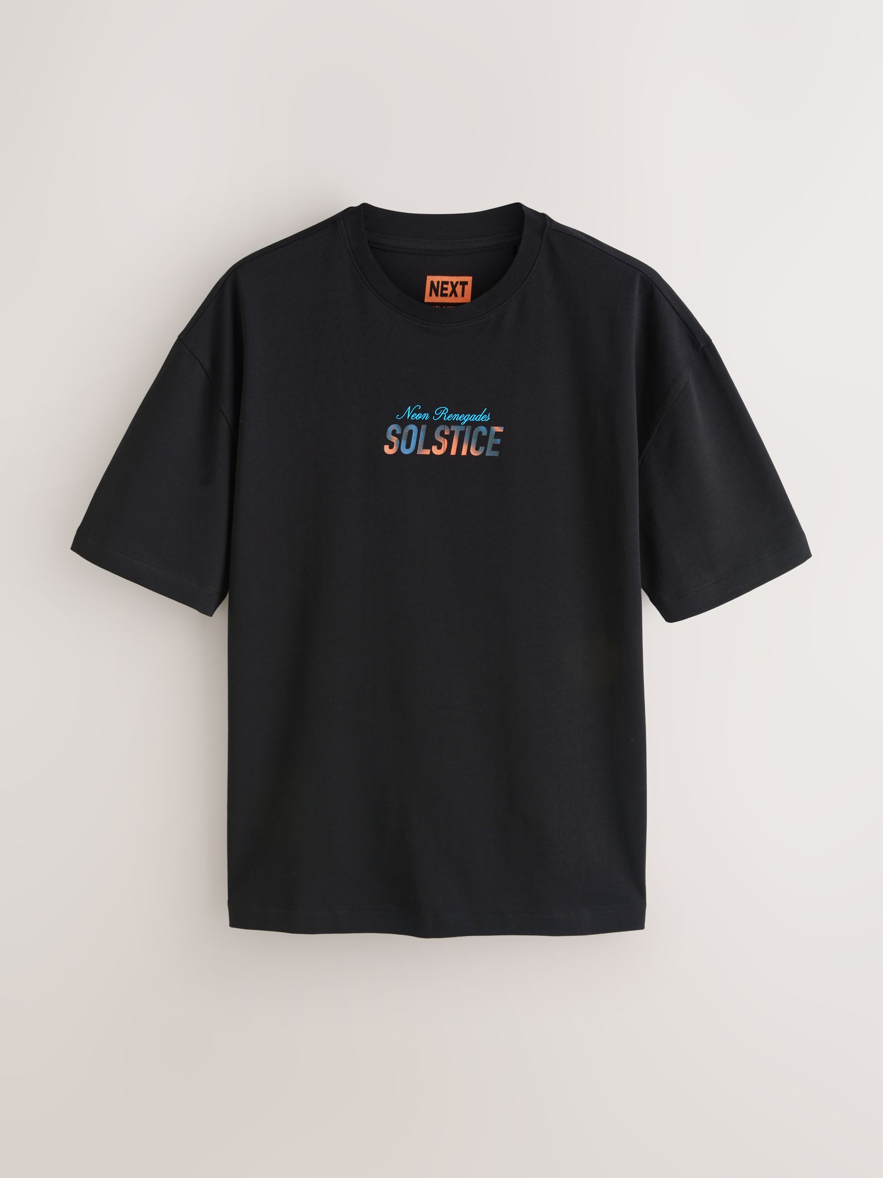 Buy Black/White/Blue Graphic Print Heavyweight T-Shirt from Next USA