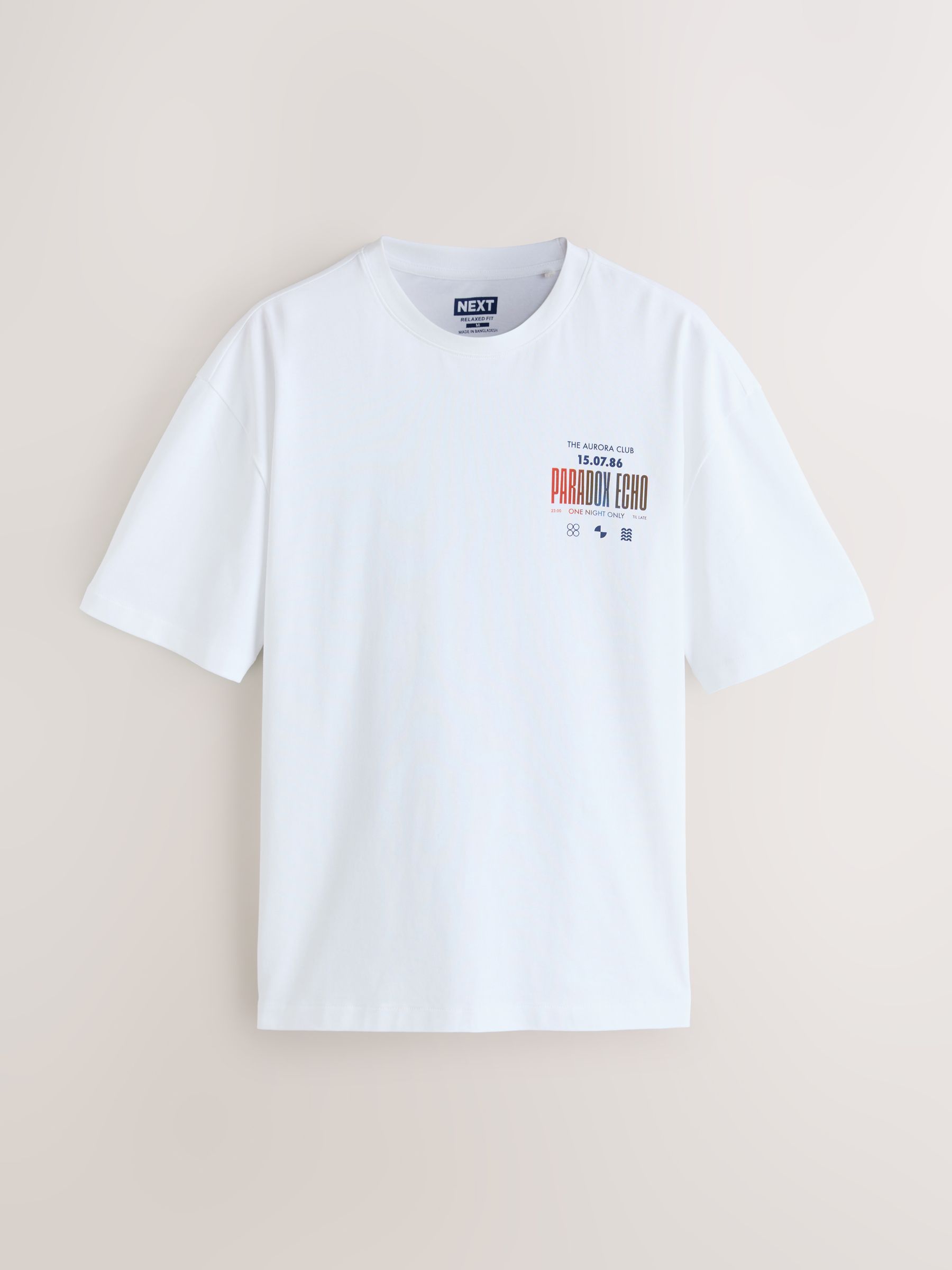 Buy Black/White/Blue Graphic Print Heavyweight T-Shirt from Next USA