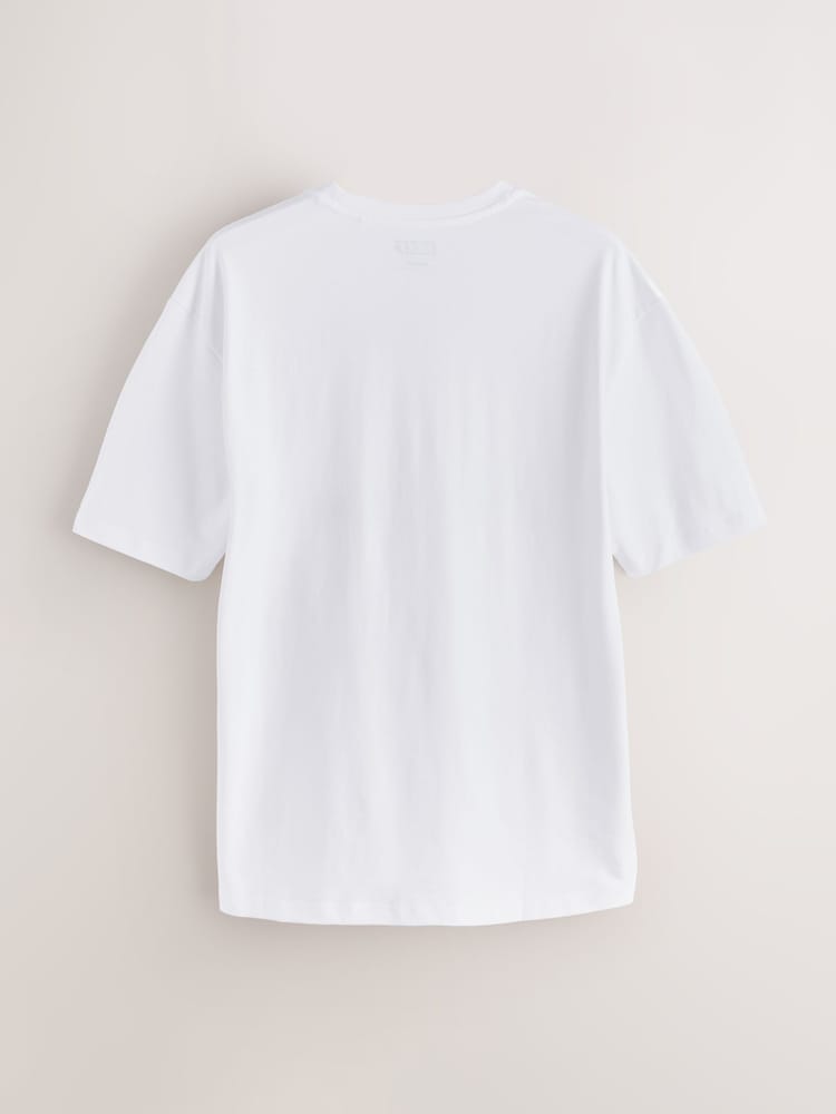 Blue/White/Brown Relaxed Fit Graphic Print T-Shirts 3 Pack - Image 2 of 13