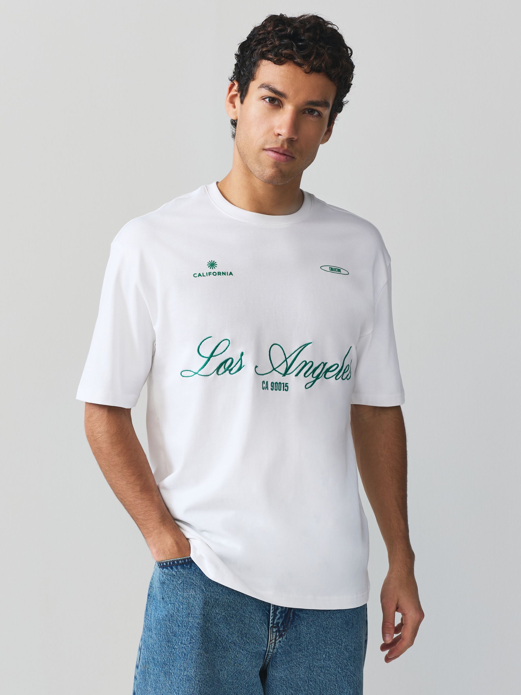 Buy Blue/White/Brown Relaxed Fit Graphic Print T-Shirts 3 Pack