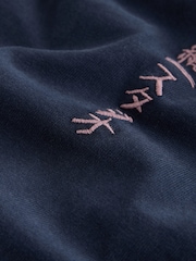 Indigo Japan Relaxed Fit Graphic Print Heavy Weight T-Shirt - Image 10 of 10