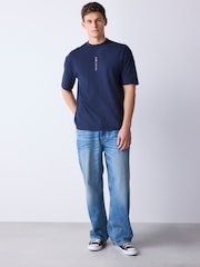 Indigo Japan Relaxed Fit Graphic Print Heavy Weight T-Shirt - Image 2 of 10