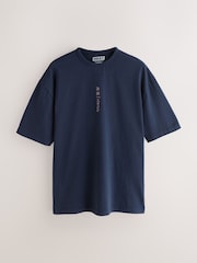 Indigo Japan Relaxed Fit Graphic Print Heavy Weight T-Shirt - Image 6 of 10