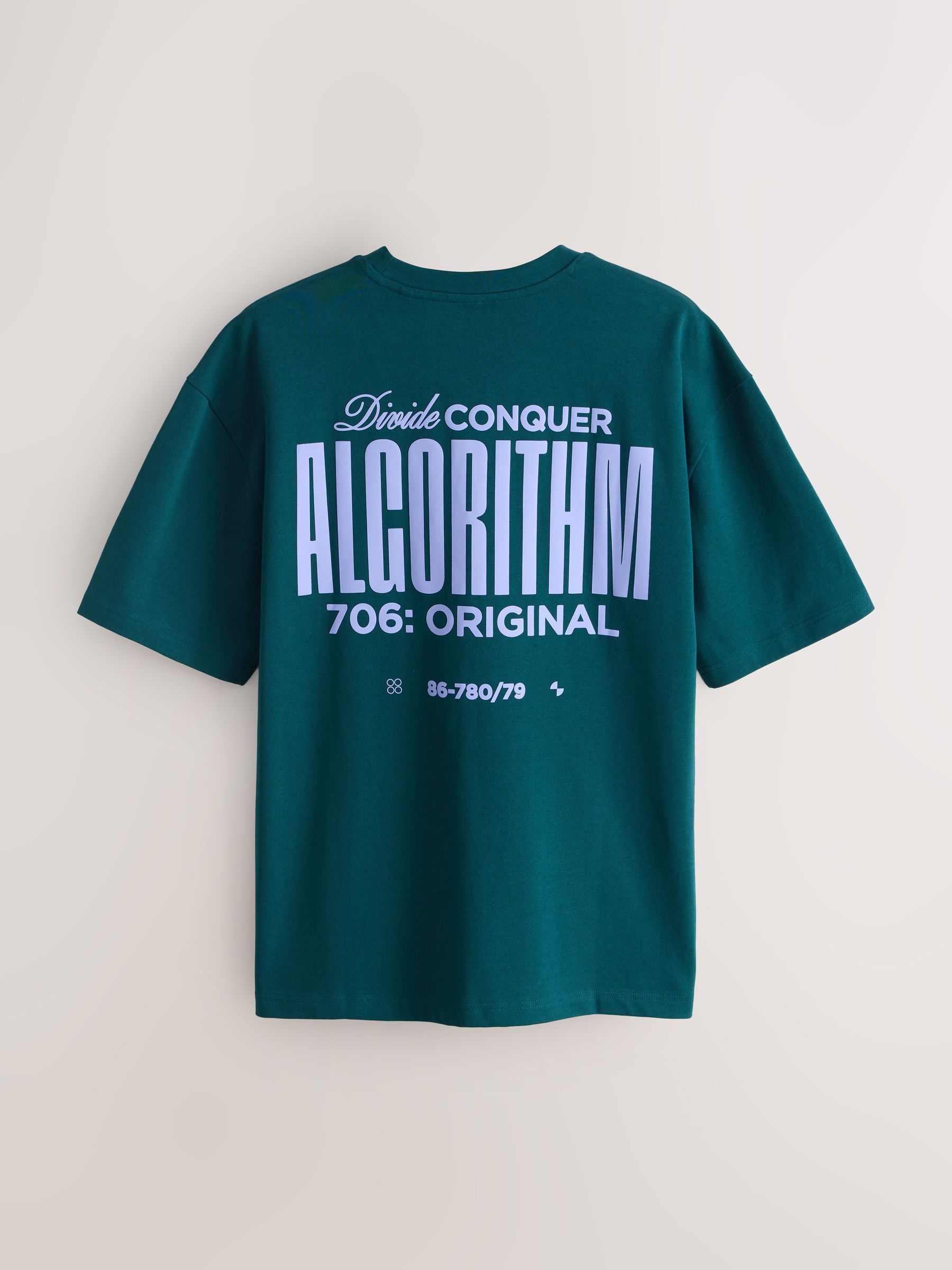 Buy Teal Relaxed Fit Graphic Print Heavy Weight T-Shirt from Next USA