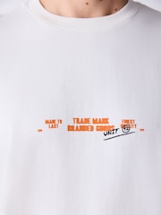 White text Relaxed Fit Graphic Print Heavy Weight T-Shirt - Image 5 of 10