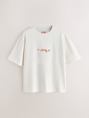 White text Relaxed Fit Graphic Print Heavy Weight T-Shirt - Image 6 of 10