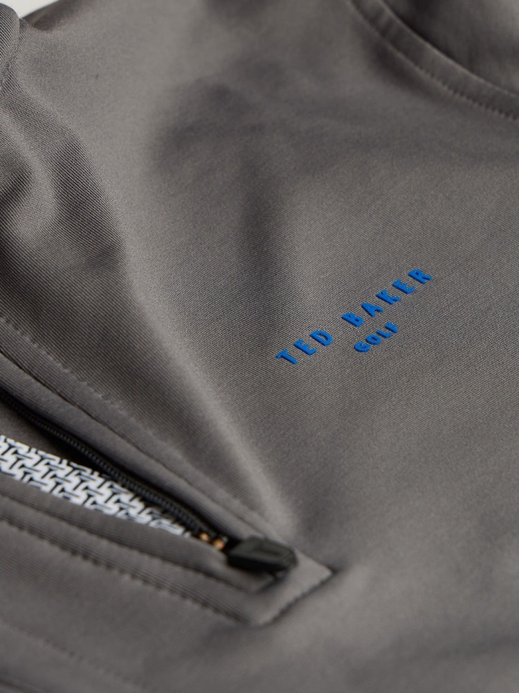 Ted Baker Grey Men's Acee Half Zip Golf Mid Layer - Image 4 of 4
