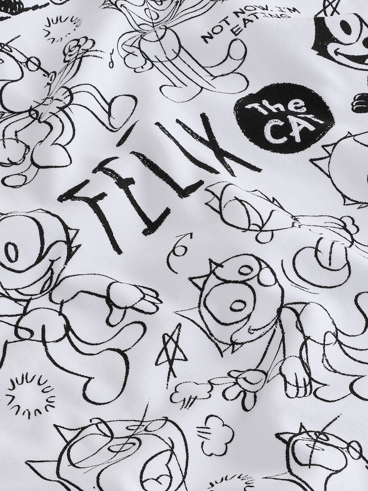 White Felix The Cat Licence T-Shirt - Image 10 of 10