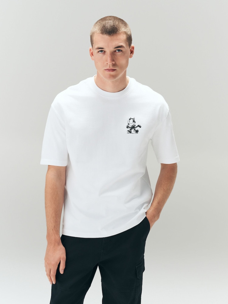 White Felix The Cat Licence T-Shirt - Image 2 of 10