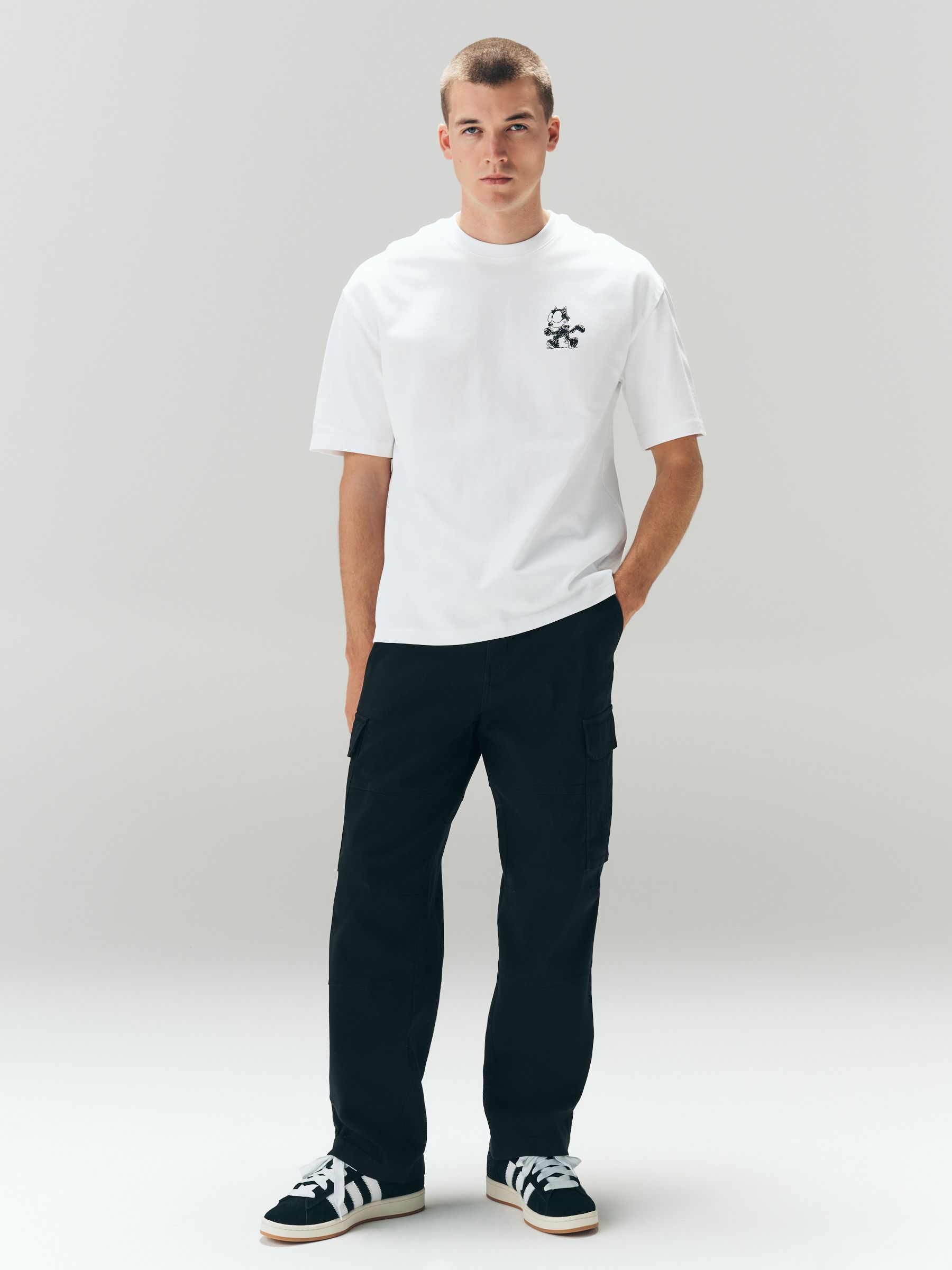 Buy White Felix The Cat T-Shirt from Next India