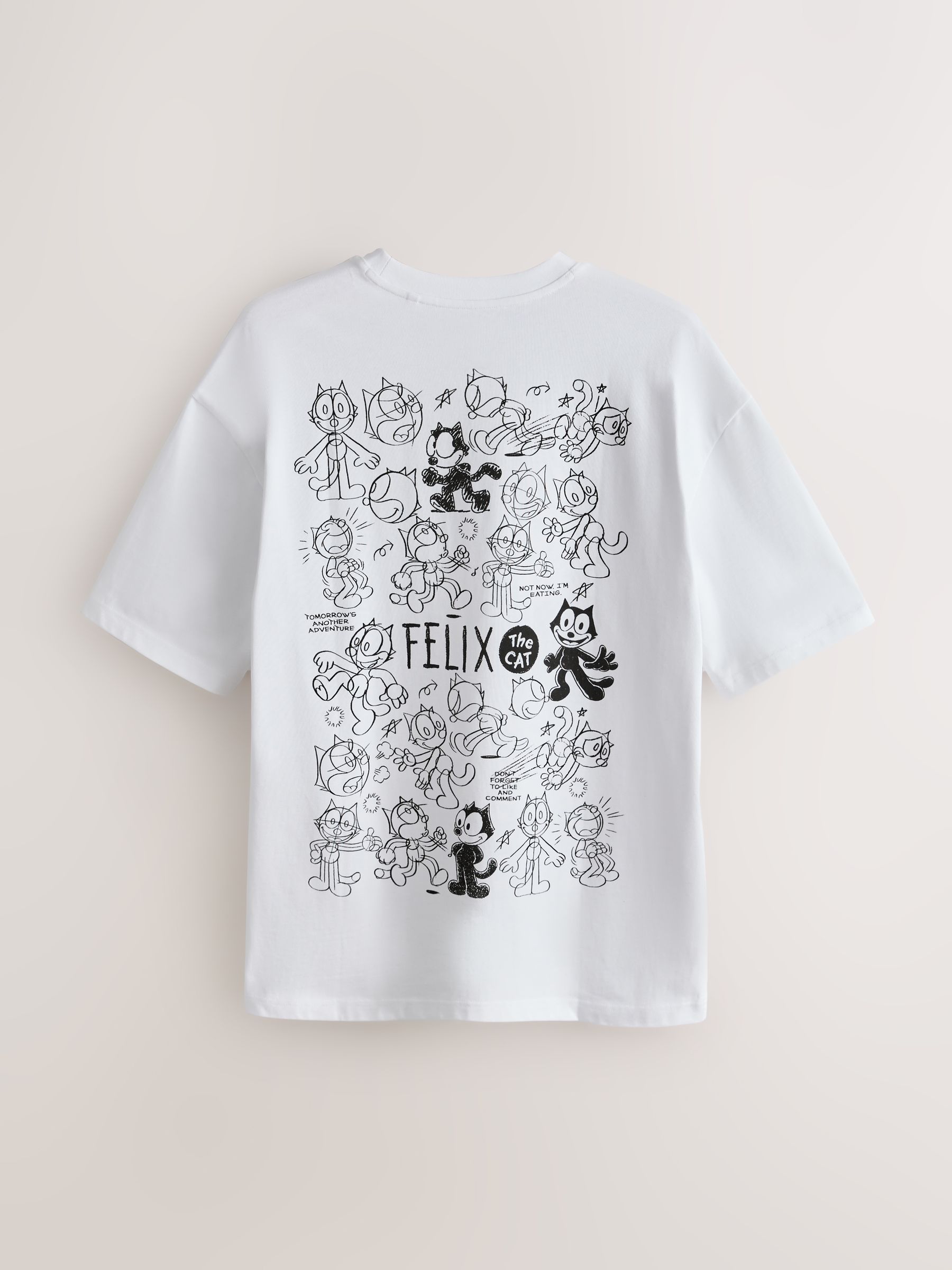 Buy White Felix The Cat T-Shirt from Next India