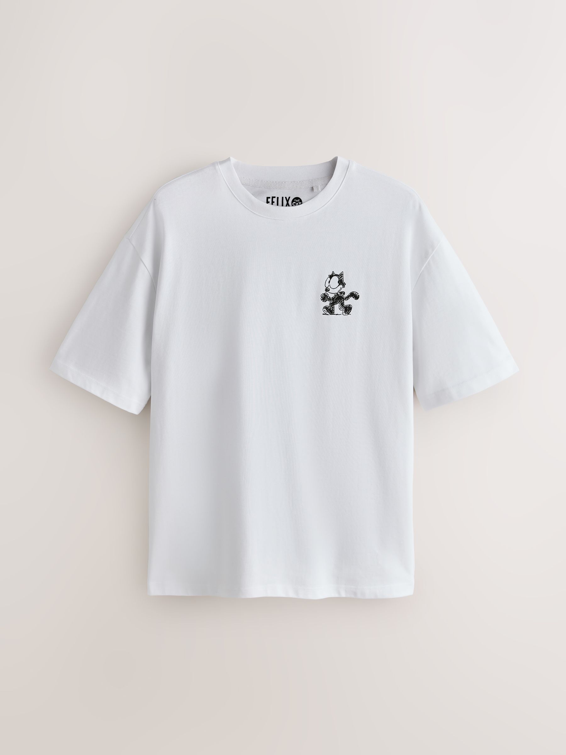 Buy White Felix The Cat T-Shirt from Next India