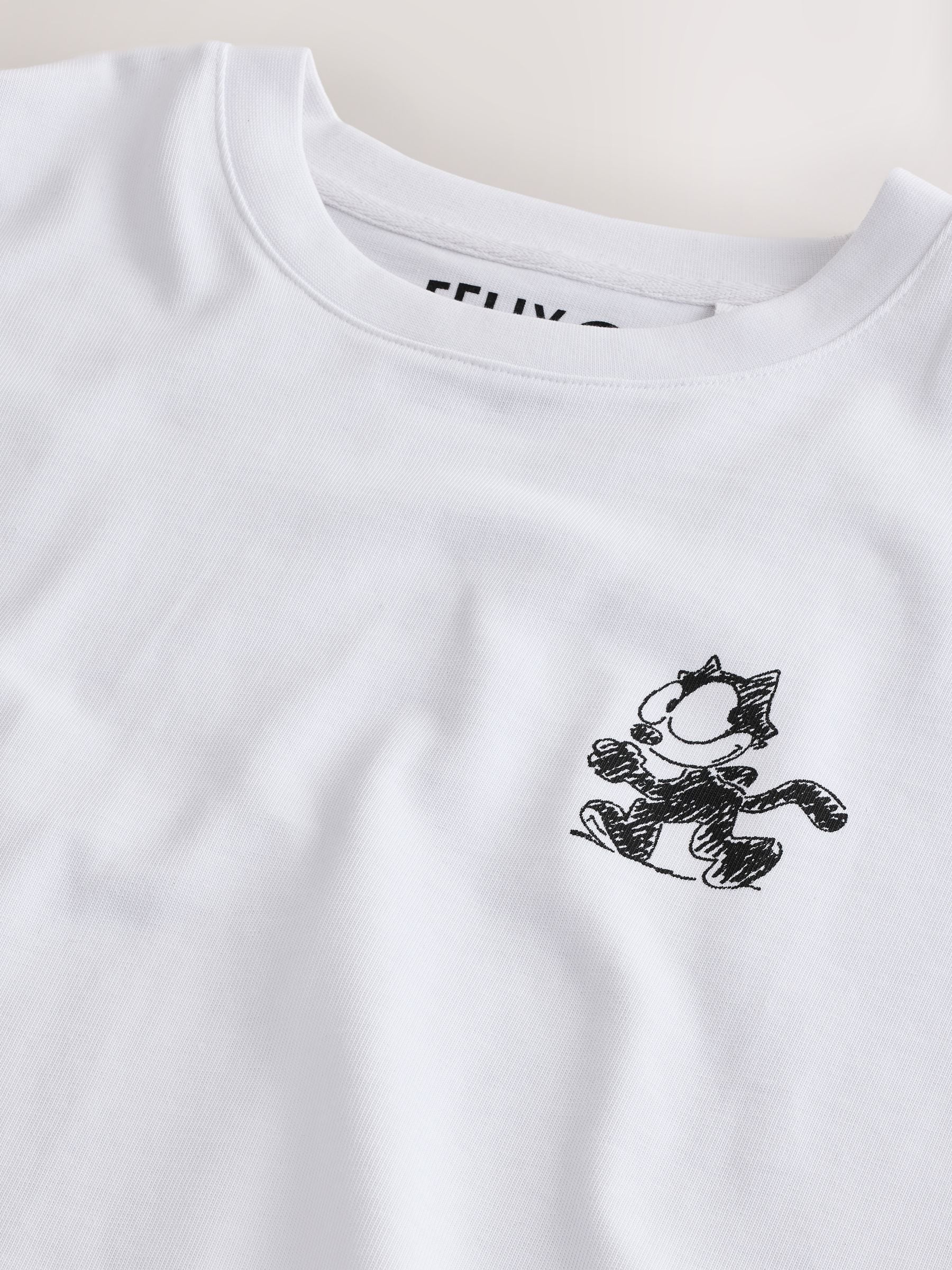 Buy White Felix The Cat T-Shirt from Next India