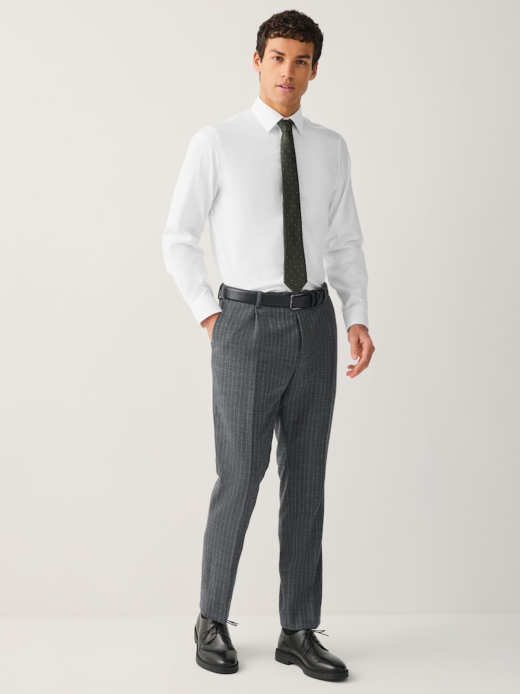 أبيض - تلبيس قياسي - قميص بملمس بارز وأكمام طويلة من Signature - صورة 1 من 5 أبيض - تلبيس قياسي - قميص بملمس بارز وأكمام طويلة من Signature - صورة 1 من 5