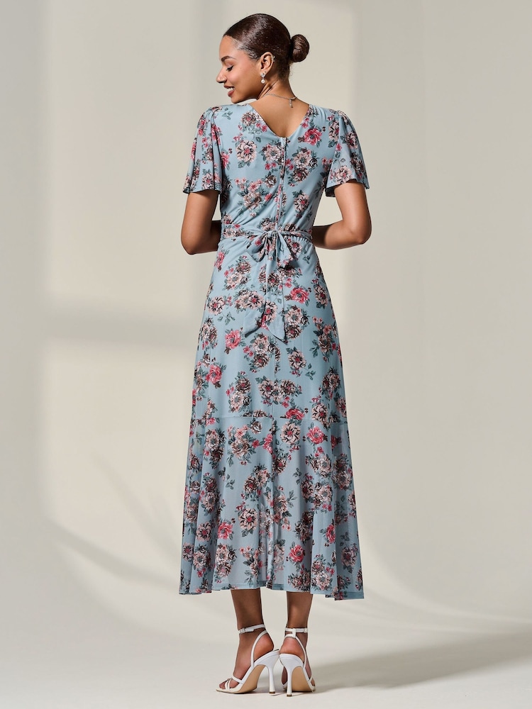 Vestido longo Jolie Moi com babados em malha e bainha - Imagem 2 de 6