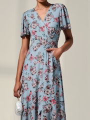 Vestido longo Jolie Moi com babados em malha e bainha - Imagem 3 de 6