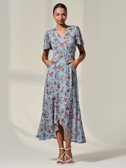 Vestido longo Jolie Moi com babados em malha e bainha - Imagem 4 de 6