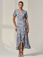 Vestido longo Jolie Moi com babados em malha e bainha - Imagem 5 de 6
