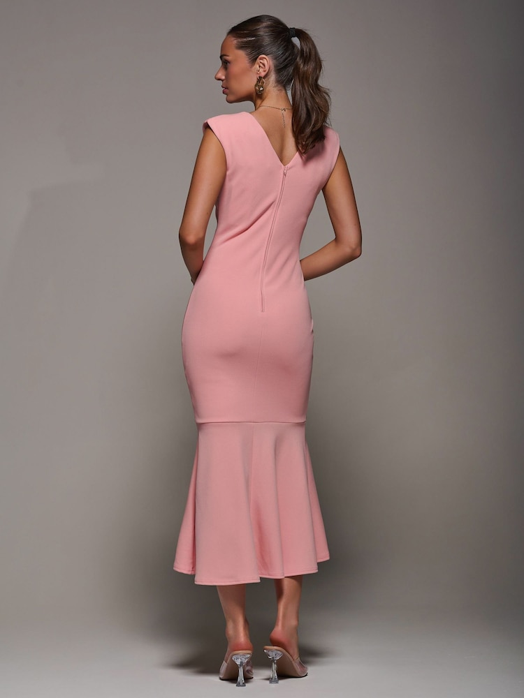 Vestido longo sem mangas estilo rabo de peixe Jolie Moi - Imagem 2 de 6