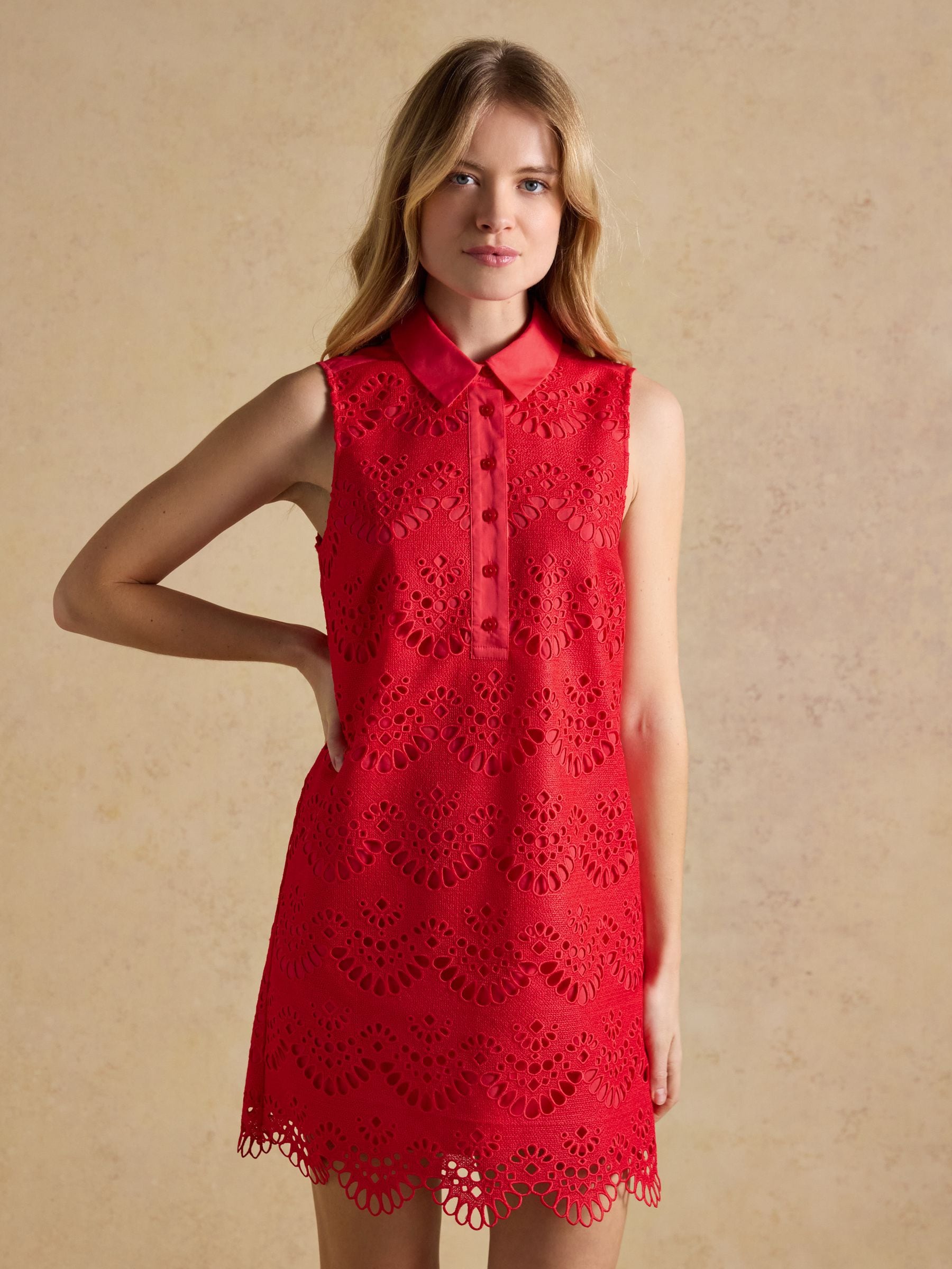 Joules Women's Red Taylor Dress Size 10 - Image 2