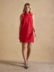 Joules Taylor Cayenne Broderie Shift Dress - Image 3 of 7