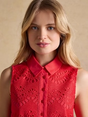 Joules Taylor Cayenne Broderie Shift Dress - Image 5 of 7