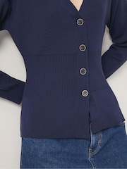 Monsoon Blue Suzy Fitted V-Neck Cardigan - Image 3 of 4