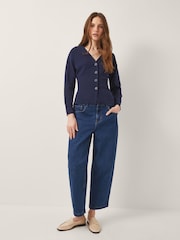 Monsoon Blue Suzy Fitted V-Neck Cardigan - Image 4 of 4