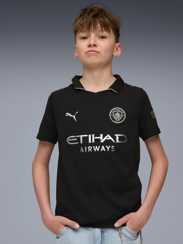 Puma Black Kids Manchester City 25/26 Away Football Shirt - Image 1 of 6