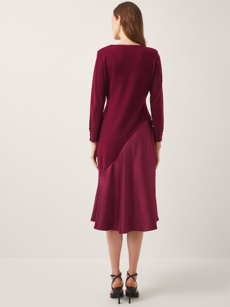 Monsoon Saz Asymmetrical Mix Satin Midi Dress - Bild 2 von 4 Monsoon Saz Asymmetrical Mix Satin Midi Dress - Bild 2 von 4