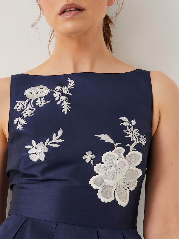 Buy Monsoon Blue Sicily Embroidered Fit & Flare Midi Dress from Next USA