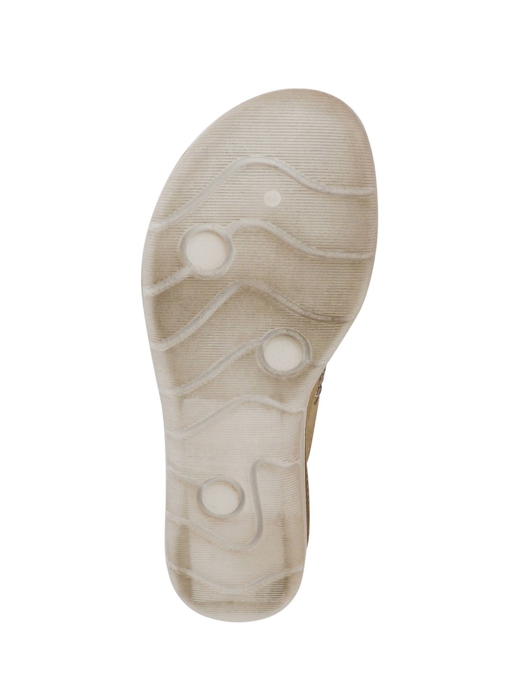 Pavers Gold Cushioned Toe Post Sandals - Image 5 of 5