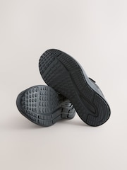 Black Standard Fit (F) Touch Fastening Elastic Lace Sporty Trainers - Image 4 of 5