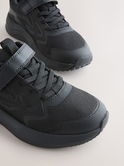 Black Standard Fit (F) Touch Fastening Elastic Lace Sporty Trainers - Image 5 of 5