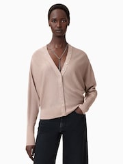 AllSaints Pink Honor V Cardigan - Image 1 of 8