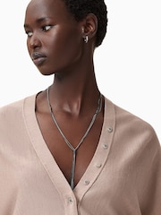 AllSaints Pink Honor V Cardigan - Image 5 of 8