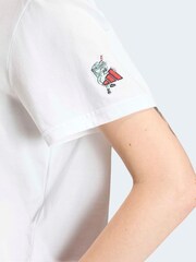 adidas White Food Cropped Loose Graphic T-Shirt - Image 5 of 6