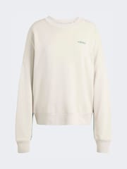 adidas Cream Seasonal Essentials Colorpop Sweatshirt With Embroidered Graphic - Image 5 of 7