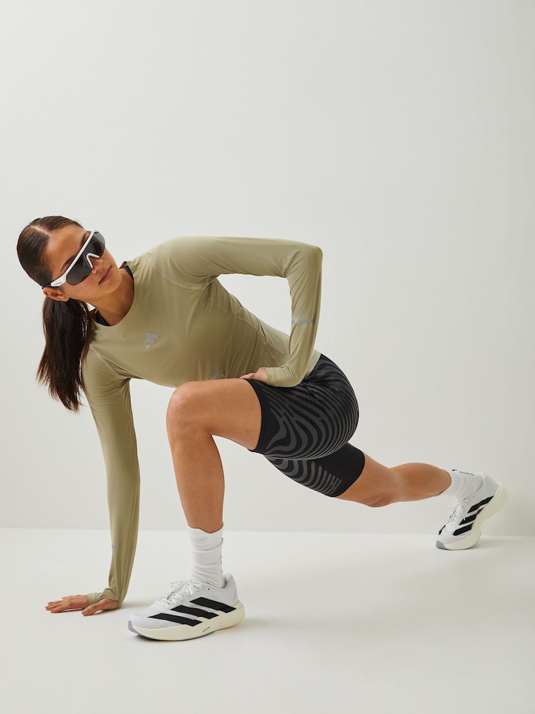 adidas Green adidas adi365 Climacool+ Long Sleeve Top - Image 2 of 4 adidas Green adidas adi365 Climacool+ Long Sleeve Top - Image 2 of 4