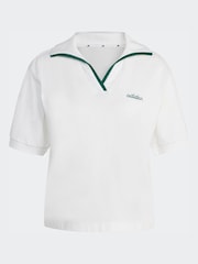 adidas White Seasonal Essentials Colorpop Polo Shirt With Embroidered Graphic - Image 6 of 6
