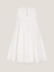 Monsoon Natural Aria Sleeveless Floral Print Broderie Dress - Image 3 of 4