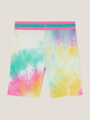 Monsoon White Tie-Dye Cycle Shorts - Image 4 of 5