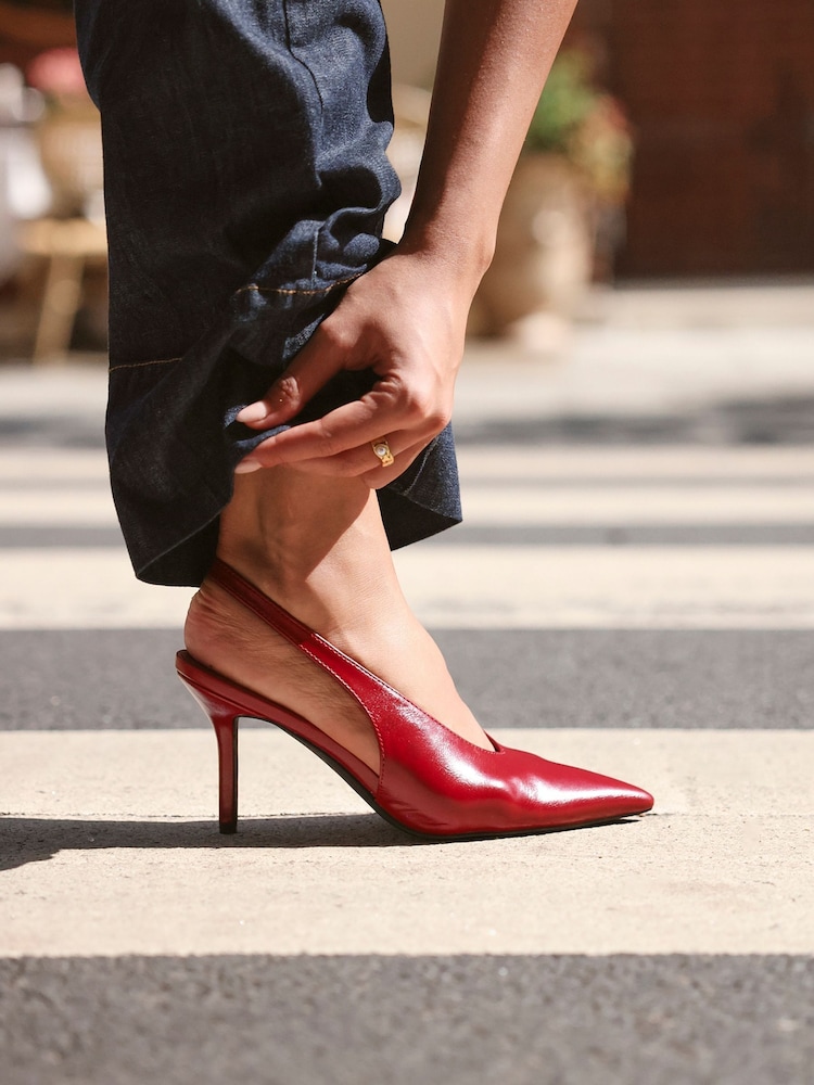 Linzi Red Blaze Ankle Boots With Stacked Heel - Image 1 of 7