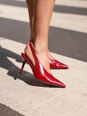 Linzi Red Blaze Ankle Boots With Stacked Heel - Image 2 of 7