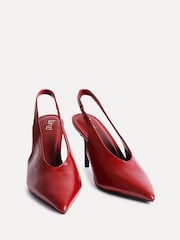 Linzi Red Blaze Ankle Boots With Stacked Heel - Image 5 of 7