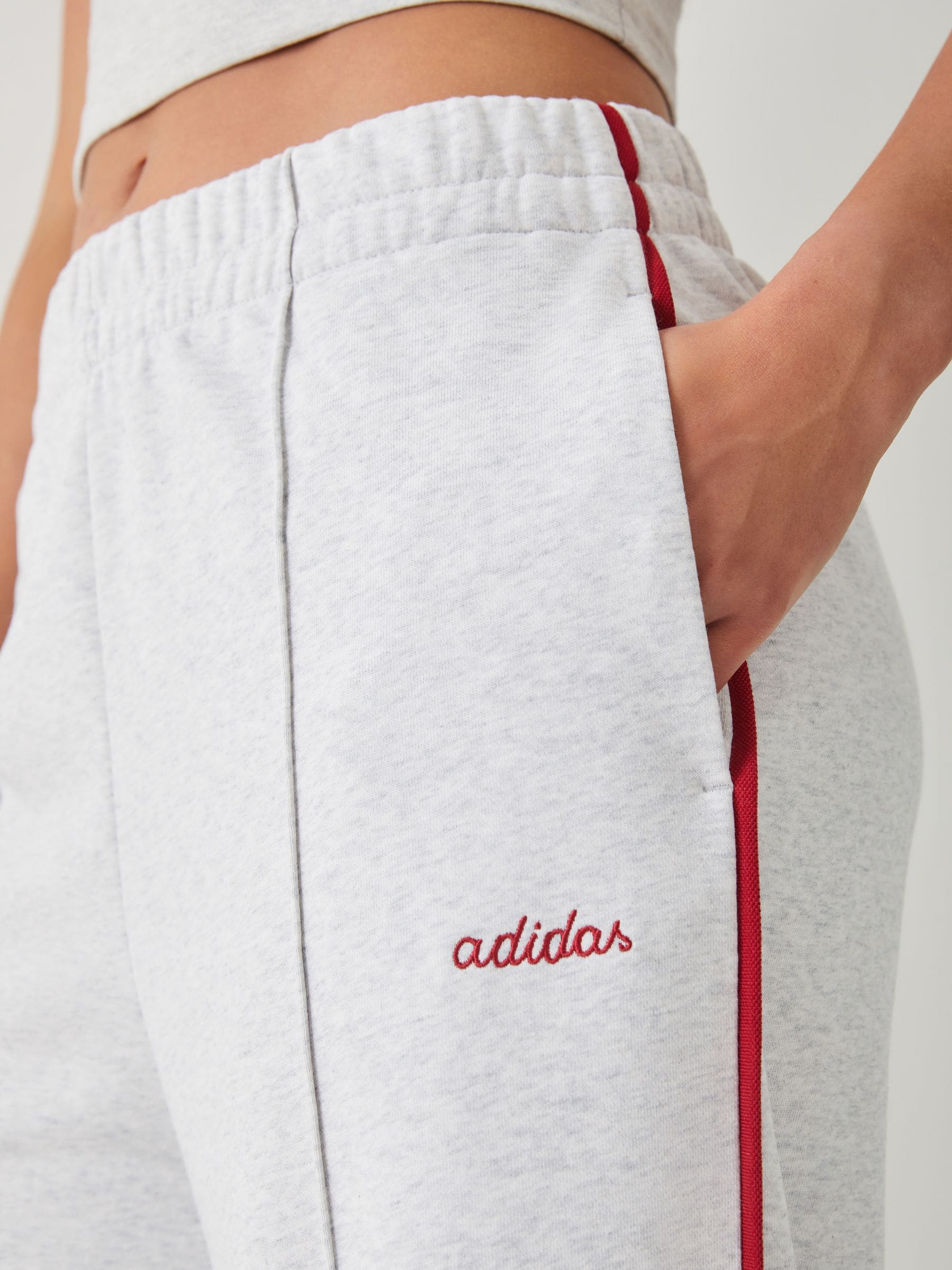 Buy adidas Grey/Red Colourpop Wide Leg Trousers from Next USA