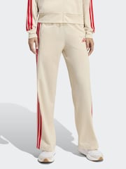 adidas Brown 3 -Stripe Fashion Wide Leg Trousers - Image 1 of 6