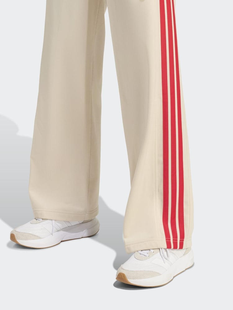 adidas Brown 3 -Stripe Fashion Wide Leg Trousers - Image 2 of 6