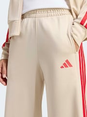 adidas Brown 3 -Stripe Fashion Wide Leg Trousers - Image 5 of 6